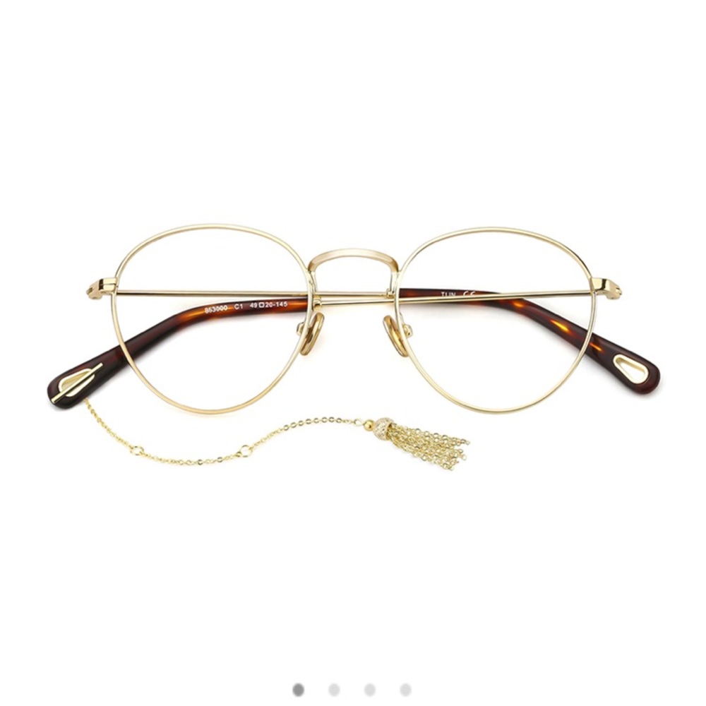 TIJN Isa Gold Non-Prescription Glasses